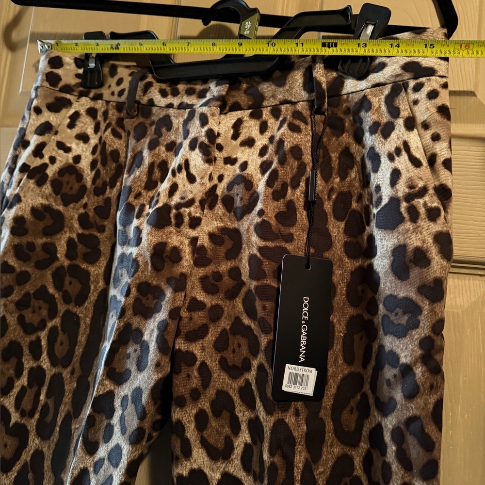 LOW START🔥NWT Dolce & Gabbana Ladies Leopard Drill pants size 42 (NWT $1125) - Picture 15 of 15